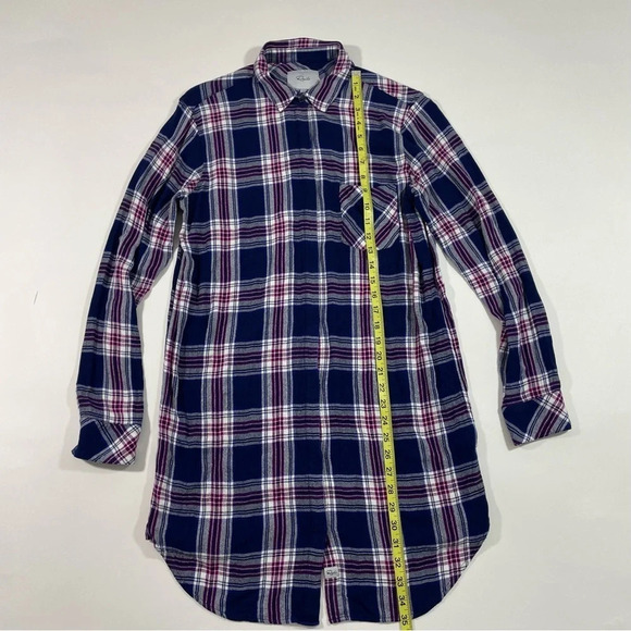 Rails Button Front Flannel Shirt Dress Long Sleeve - Picture 6 of 7